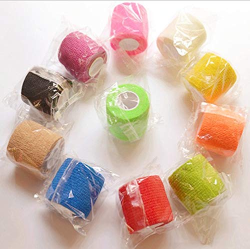 Self-Adhesive Elastic Bandage Wrap - 12 Pack, 2" x 5 Yards