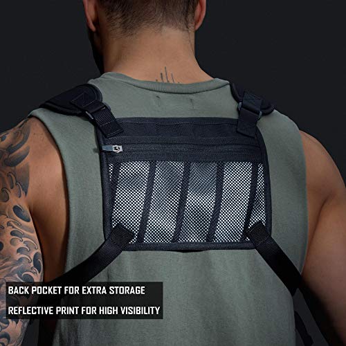 Water Resistant Running Vest Pack with Phone Holder & Reflective Detail