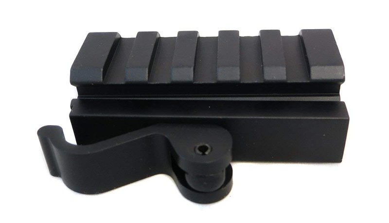 Monstrum Tactical Low Profile Picatinny Riser Mount with Quick Release, for Red Dots, Scopes, and Optics (0.5 inch H x 2.5 inch L)