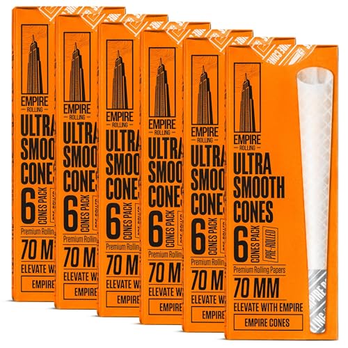 Mini Rolling Tubes 70mm - Natural Unbleached Fiber with Tips - 6 Pack