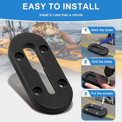 Kayak Track Rail Mount - Low Profile 4-Inch for Accessories