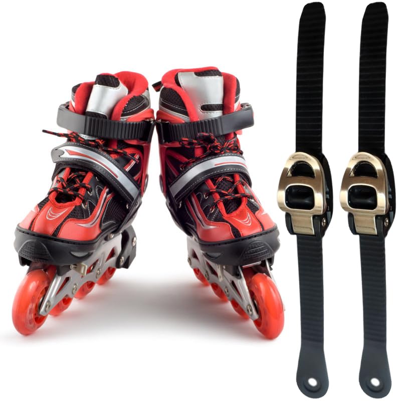Inline Skate Strap with Adjustable Buckle - 2 Sets
