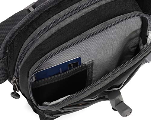Hydration Waist Pack with Water Bottle Holder - Black