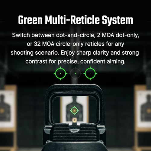 Compact Enclosed Red/Green Dot Sight with Multi-Reticle System