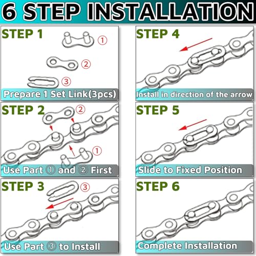 Single Speed Bike Chain 1/2" x 1/8" - 114 Links - BMX & MTB