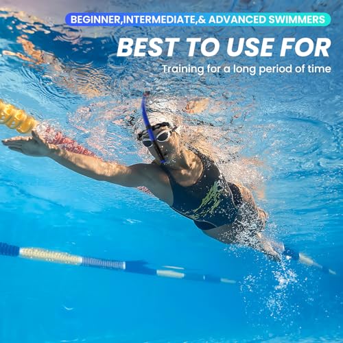 ForShine Adult Swim Snorkel - Front-Mounted Training & Pool Snorkel with Silicone Mouthpiece