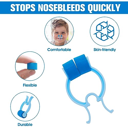 16 Pcs Nose Bleed Stopper Clips - Blue Foam Nose Plugs