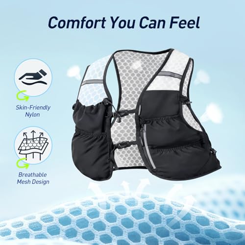 AGPTEK Hydration Running Vest with 2L Bladder — Lightweight Adjustable Hydration Pack for Men & Women