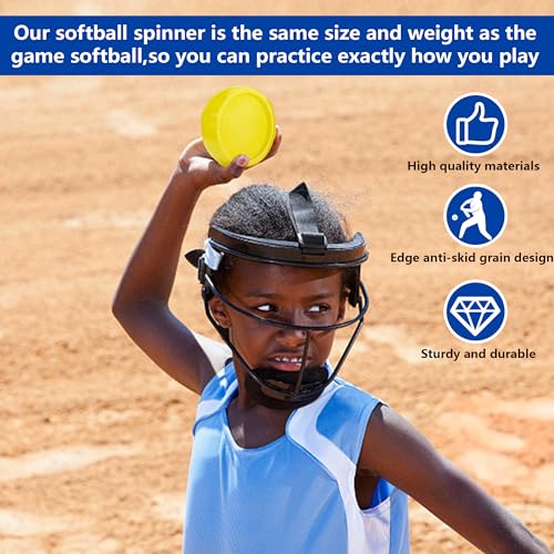 RunNico 1 Pcs Softball Spinner 12 Inch Pitching Training Aid – Durable TPU Disk