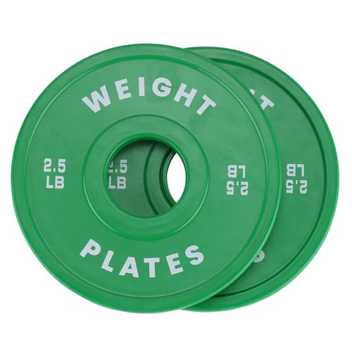 Bumper Plates,2 inch Rubber Weight Plates,1.25 LB,2.5LB 10 LB 15LB 25LB 35LB 45LB 100LB 160LB 300LB Plates For Weight Lifting Strength Training Home Gym (Single, Pair & Set) (2.5 LB Set of 2)
