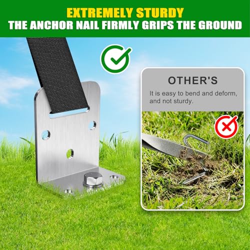 Insaga 30'' Heavy Duty Ground Anchor Pack for Sheds & Swing Sets - 12mm Solid Carbon Steel, Full-Welded Helix, Rust-Resistant