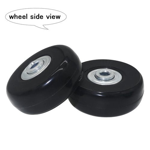 Diameter 1.8in Wear-Resistant Mute Luggage Suitcase Replacement Wheels Rubber Swivel Caster Wheels Repair Kits 4 Wheels