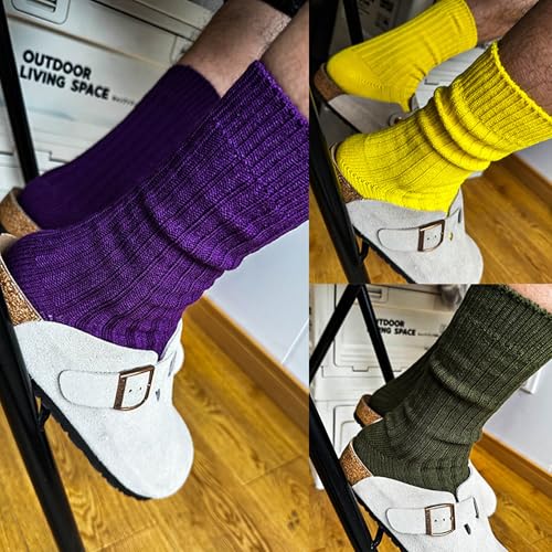 Retro Striped Cotton Socks - Soft & Breathable Sporty Crew Socks - Style 06