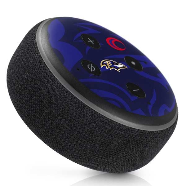 NFL Baltimore Ravens Decal Skin for Amazon Echo Dot 3 - Double Vision Design