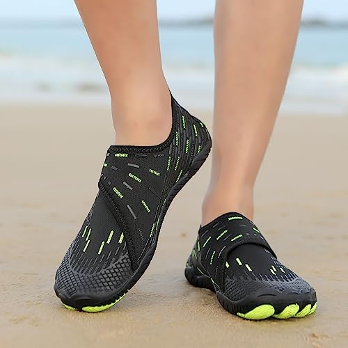Quick-Dry Water Shoes for Men & Women - Black & Green