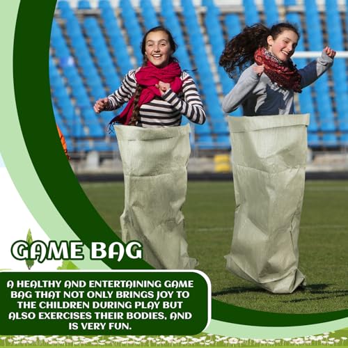 12 Pack Potato Sack Race Bags 40x24 Inches for Outdoor Lawn Games - Denylo Pro