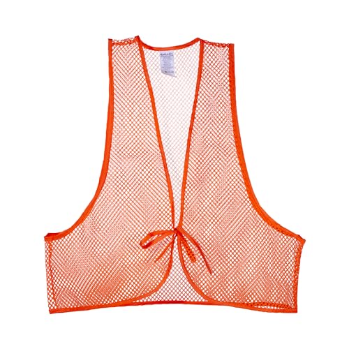 High-Visibility Blaze Orange Mesh Hunting Vest - One Size