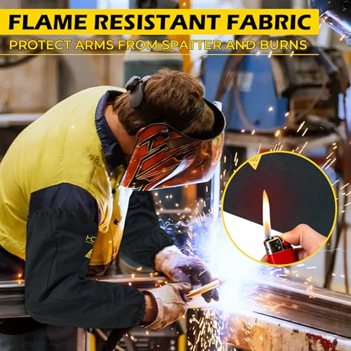 HANDLANDY Flame Resistant Welding Sleeves Arm Protection for Men and Women
