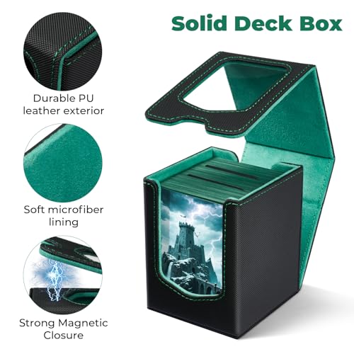 Magnetic Trading Card Storage Box - Fits 100 Double-Sleeved Cards