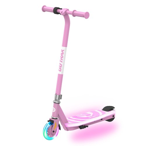 Gotrax Scout Pro Electric Scooter for Kids, Max 3 Mile Range, 6 Mph Speed by 80W Motor and Thumb Control, 5" Solid Wheels with Flash Wheel & Deck Lights, Max 110 Lbs Load for Boy & Girl Ages 4-7