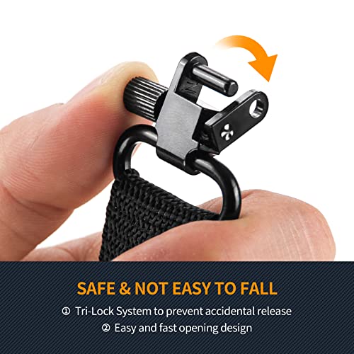 Heavy Duty Gun Sling Swivels for Rifle & Shotgun - 1 Inch