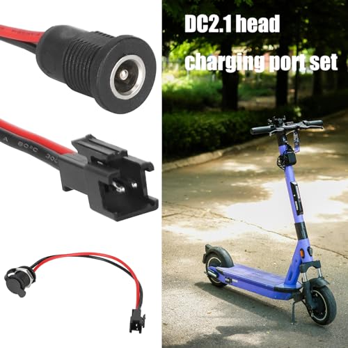 5.5x2.1mm Electric Scooter Charging Port Socket with Dust Plug