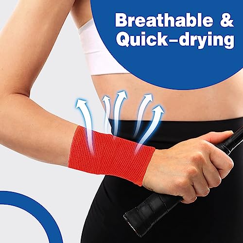 16 Pack Self Adhesive Bandage Wrap - 2" x 5 Yards Elastic Cohesive Tape