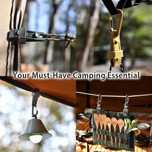Tarp Clips for Camping and Hiking - 1PC Black