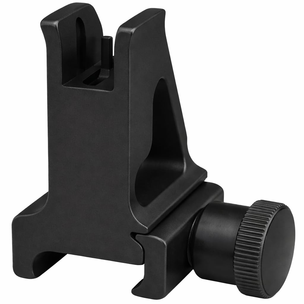 GOTICAL High Profile Front Iron Sight Compatible for Flat top Picatinny Weaver Rail with A2 Square Post Assembly - 2" Height (Pack of 1)