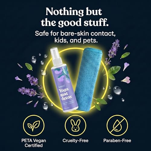 Yoga Mat Cleaner Spray - Peaceful Lavender, Organic Formula, 4 oz