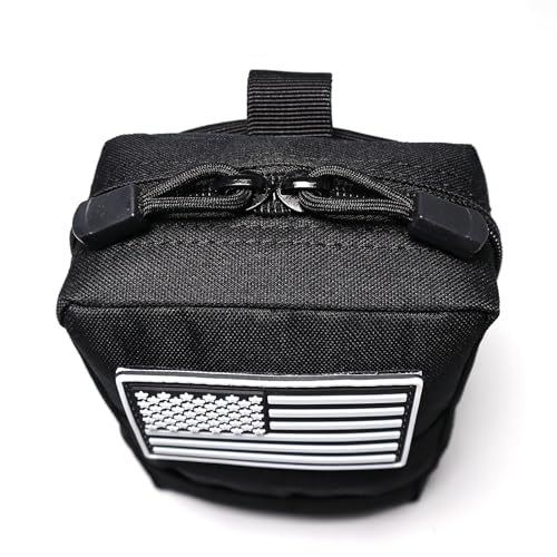 Tactical Molle Utility Pouch - Water-Resistant EDC Pouch - Black-A