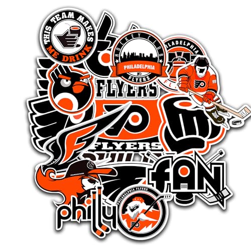 21 PCS Philadelphia Flyers Hockey Stickers - Waterproof Decals for Laptops, Water Bottles & More