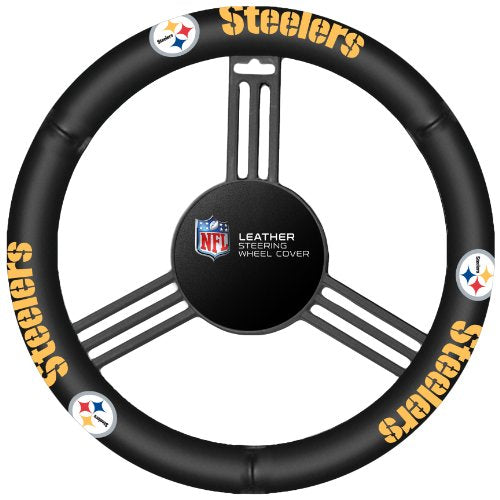 NFL Leather Steering Wheel Cover - Pittsburgh Steelers