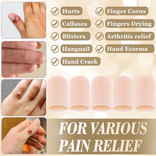 10pcs Silicone Finger Cots - Reusable Thumb Protectors for Arthritis