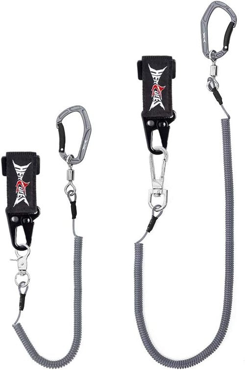 HERCULES M4 Fishing Lanyard - Heavy Duty Retractable Coiled Tether for Rods & Paddles | Durable Kayak Leash