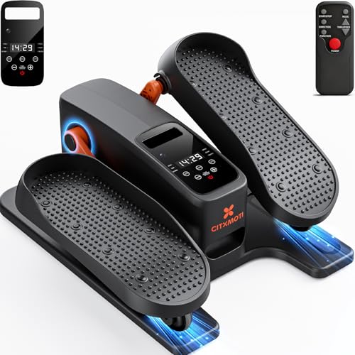 Under Desk Elliptical Exercise Machine - Portable Leg Pedaler with 12 Speeds & Remote