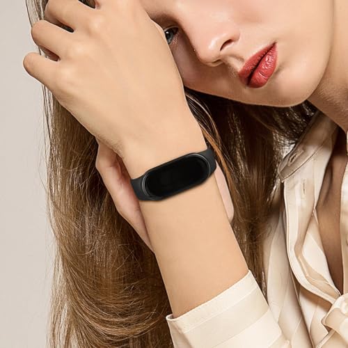 Silicone Wrist Strap for Xiaomi Smart Band 10/9/8 - 3-Pack Black