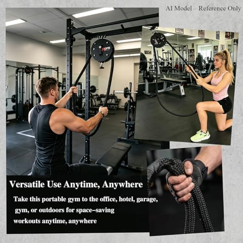 Endless Rope Trainer - Adjustable Resistance Cable Machine for Home Gym