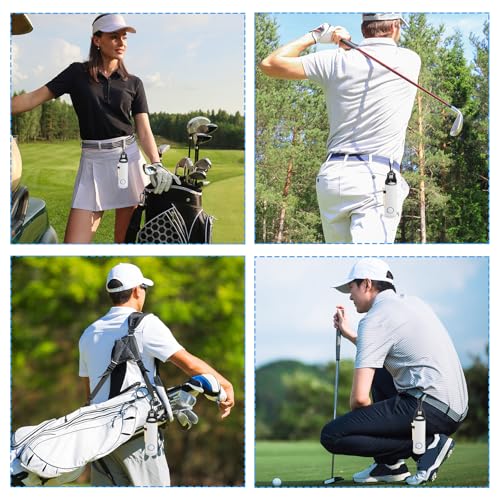 Portable Neoprene Golf Ball Carry Bag with Clip - White