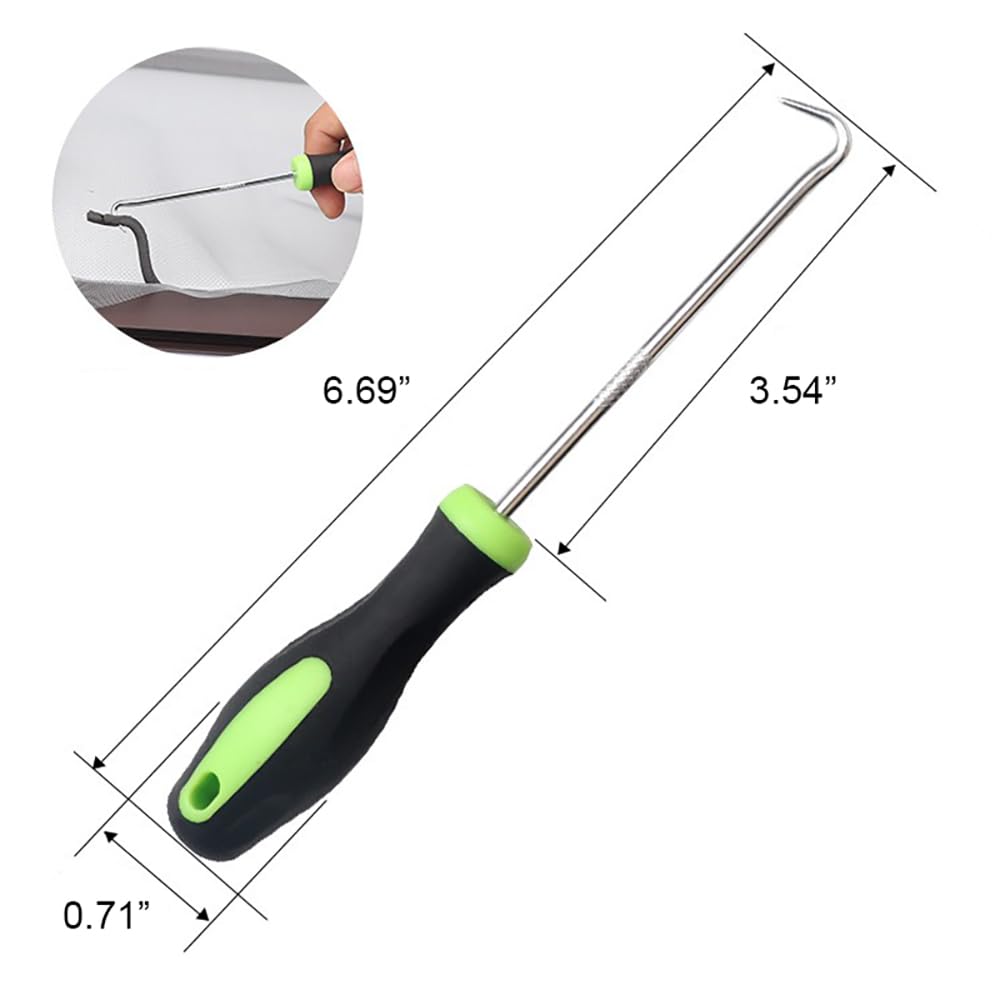 Takelablaze Windows Screen and Screen Door Repair Kit Including Steel/Nylon Roller with Bearing, Spline Removal Hook, Screen Retainer Spline and Screen Clips for Installing Door Window Mesh, 5pcs