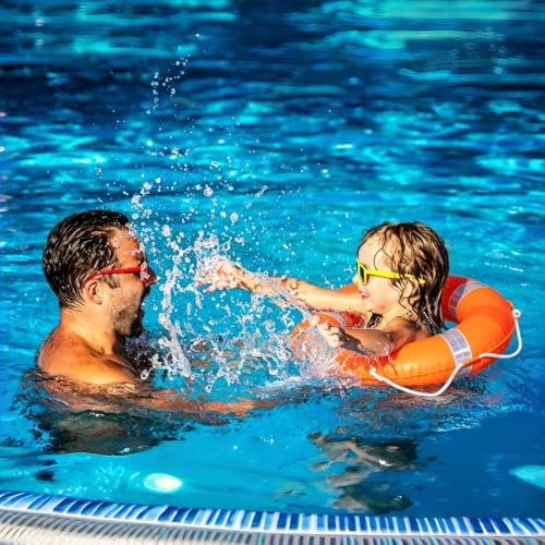 20-Inch Swim Foam Lifebuoy Set with 98.4FT Rope - Orange