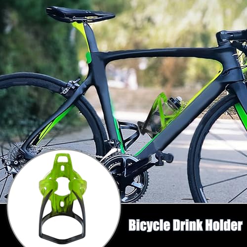 Bike Water Bottle Holder - Universal Plastic Cage - Green