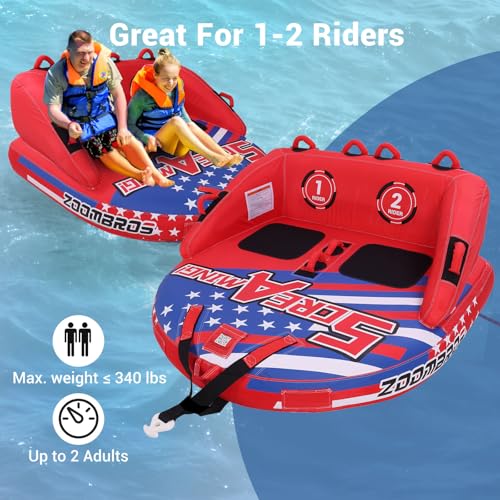 Towable Tube for Boating - 2-3 Person, Extra Large Capacity