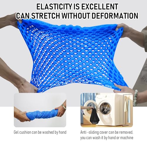 NEW-Vi Blue Extra Large Anti-Slip Kayak Seat Cushion Gel Waterproof Pain Relief
