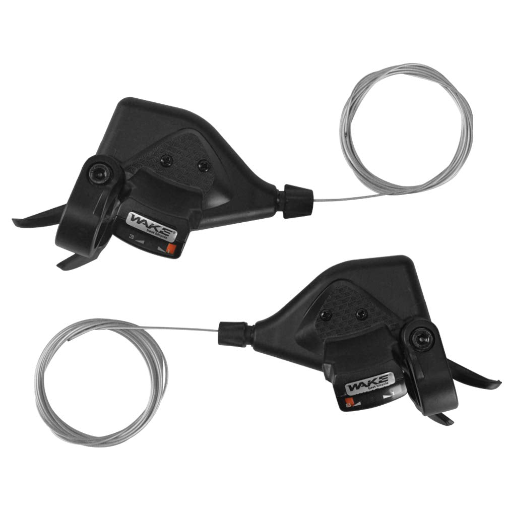 CYSKY Bike Shifter Levers 1 Pair 3x8 Speed Gear Shifter Mountain Bicycle Derailleur with Gear Indicator Right and Left Thumb Shift Levers Combo (3x8 24 Speed)