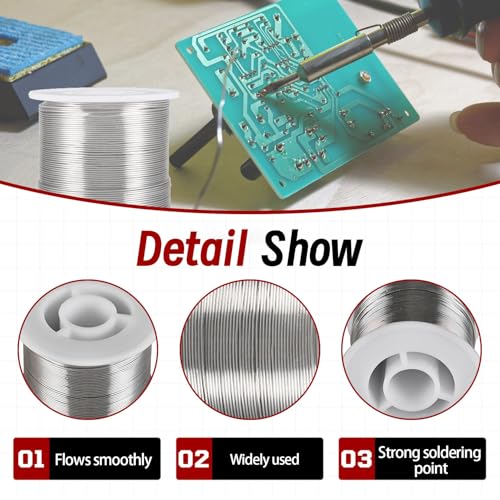 findmall 60/40 Tin Lead Rosin Core Solder Wire for Electrical Soldering 0.031"/0.8mm 1lb/454g