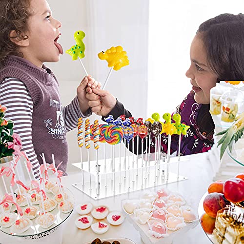 21-Hole Acrylic Cake Pop Stand - Multi-Purpose Dessert Display
