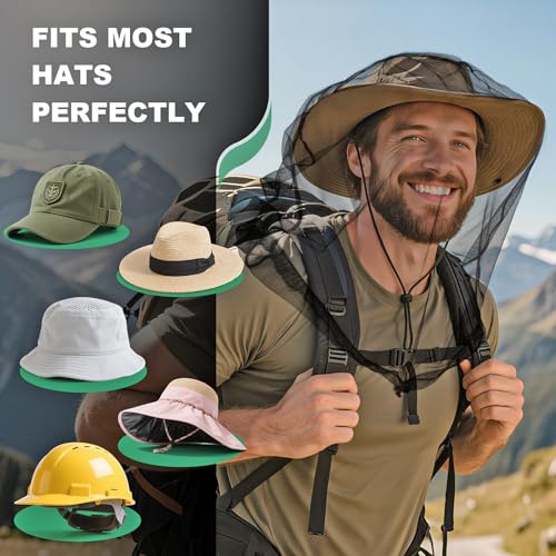 Premium Mosquito Head Nets - 2 Pack Ultra Large Bug Protection