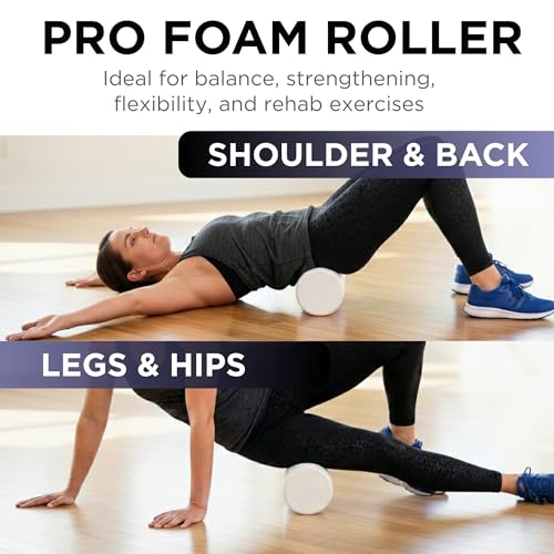 THERABAND Pro Foam Roller 6in x 36in Round for Muscle Recovery & Physical Therapy