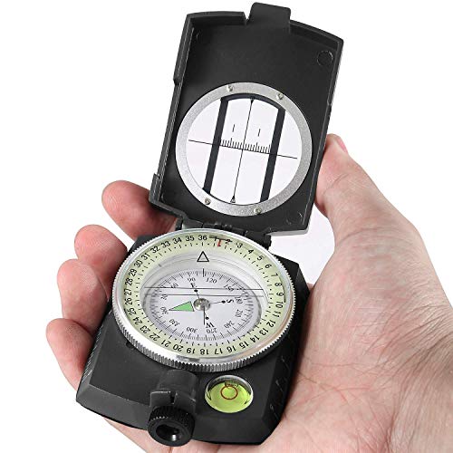 Multifunctional Tactical Survival Military Compass - Black